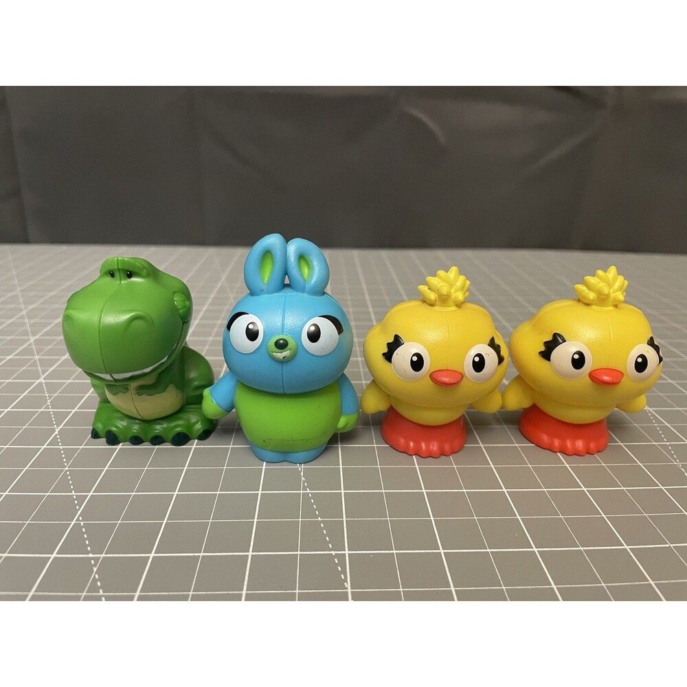 Fisher Price Little People Toy Story 4 Ducky, Bunny & Rex Lot Of 4 Figures Toys